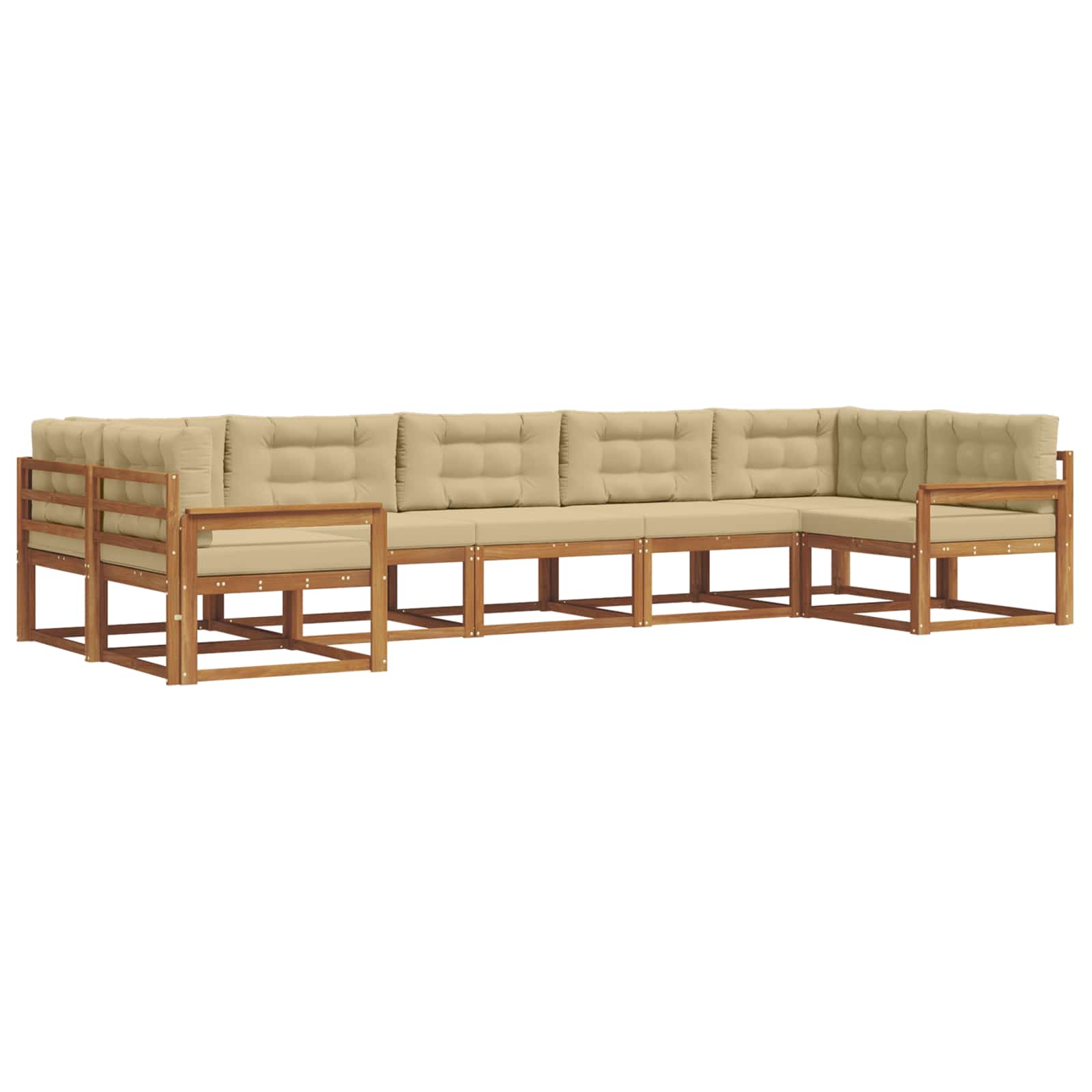 Ensemble de canapés d'extérieur 7 pcs Naturel et Beige - XIOS