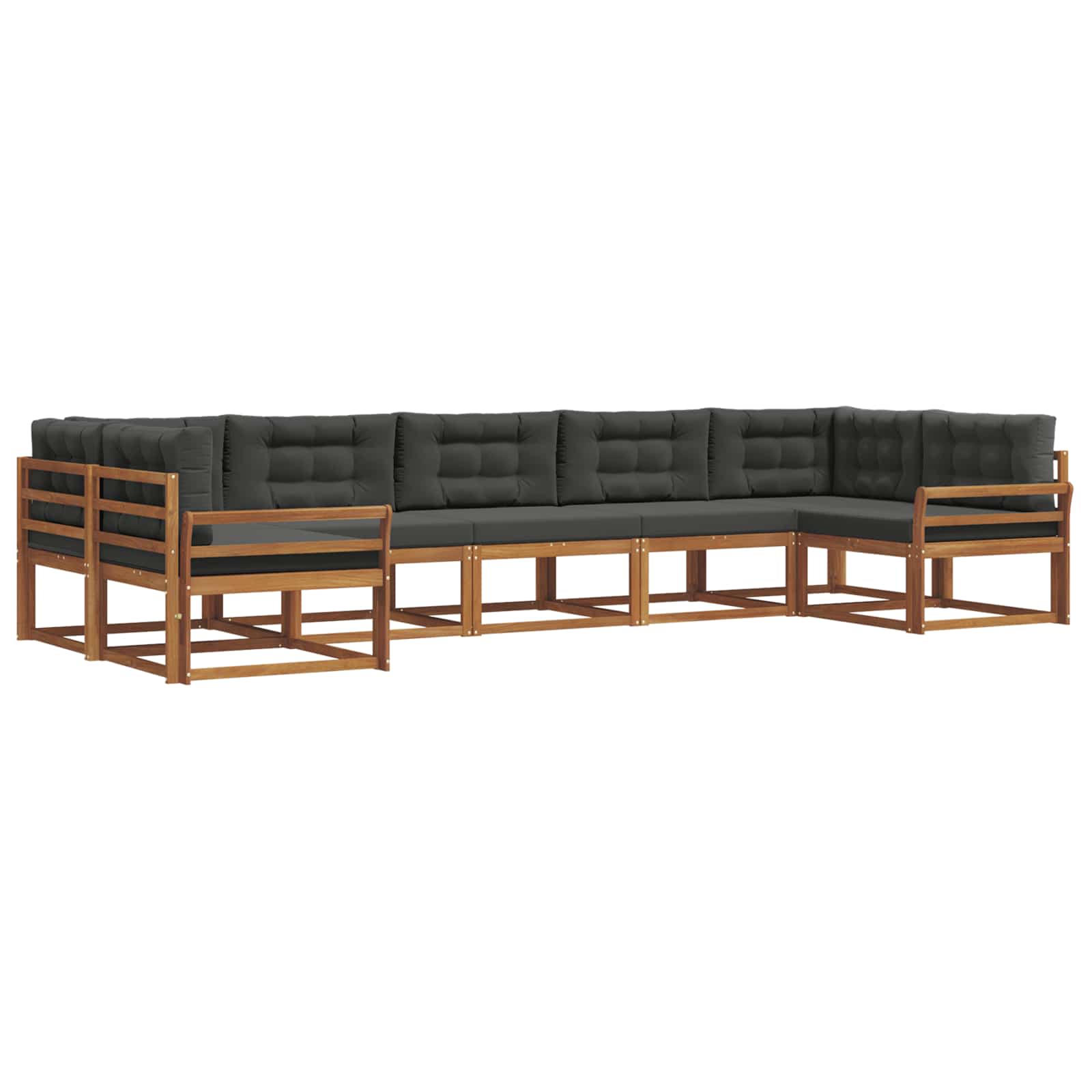 Ensemble de canapés d'extérieur 7 pcs Naturel et Anthracite - XIOS