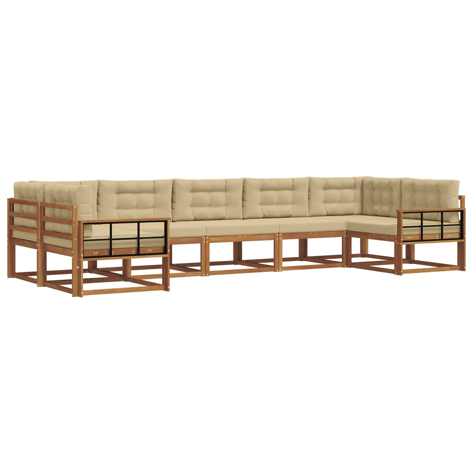 Ensemble de canapés d'extérieur 7 pcs Naturel et Beige - XIOS
