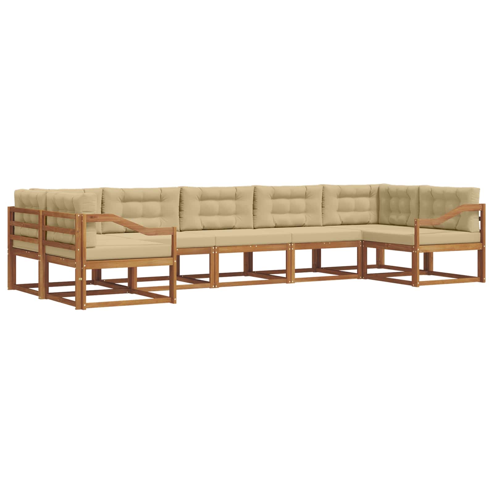 Ensemble de canapés d'extérieur 7 pcs Naturel et Beige - XIOS