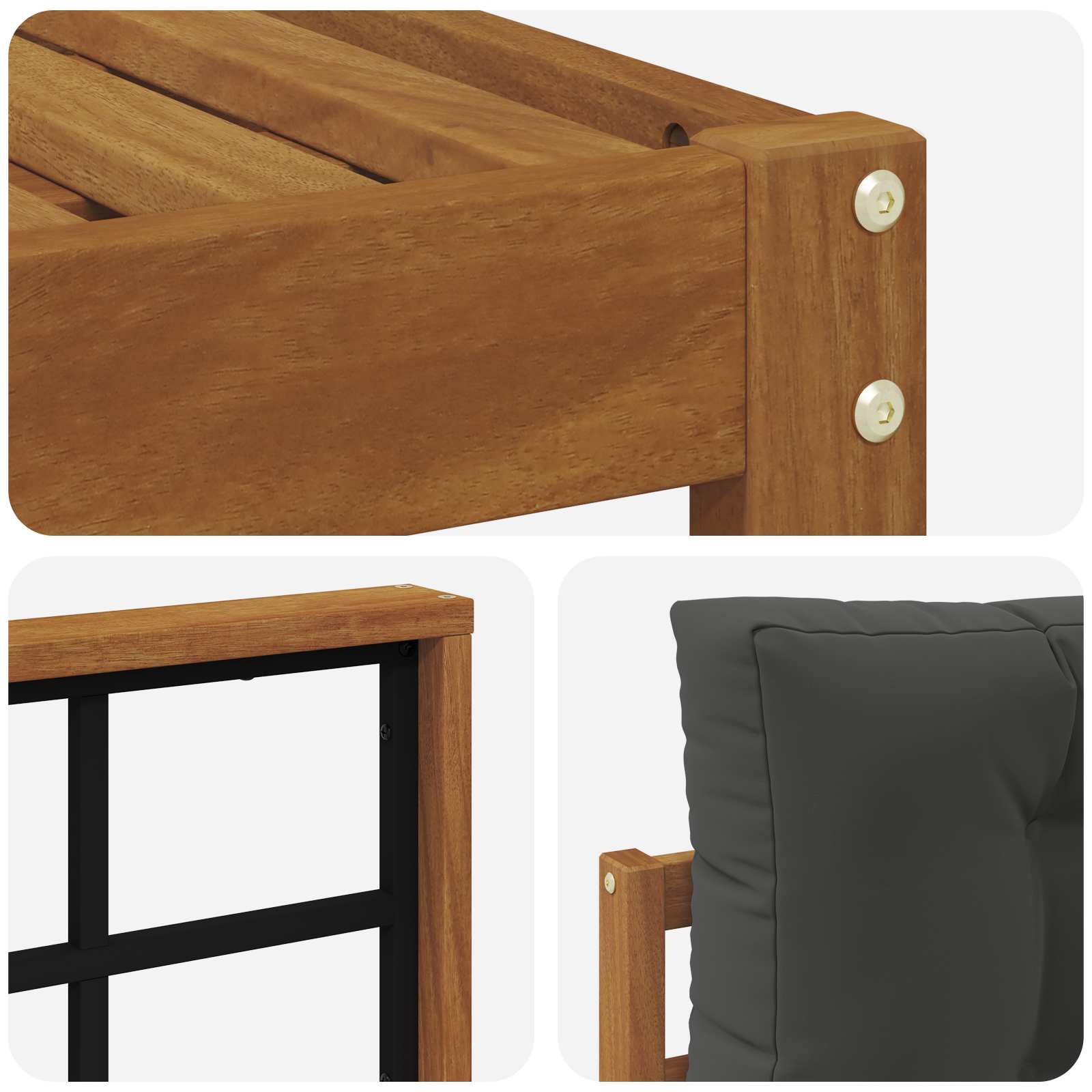 Ensemble de canapés d'extérieur 10 pcs Naturel et Anthracite - XIOS