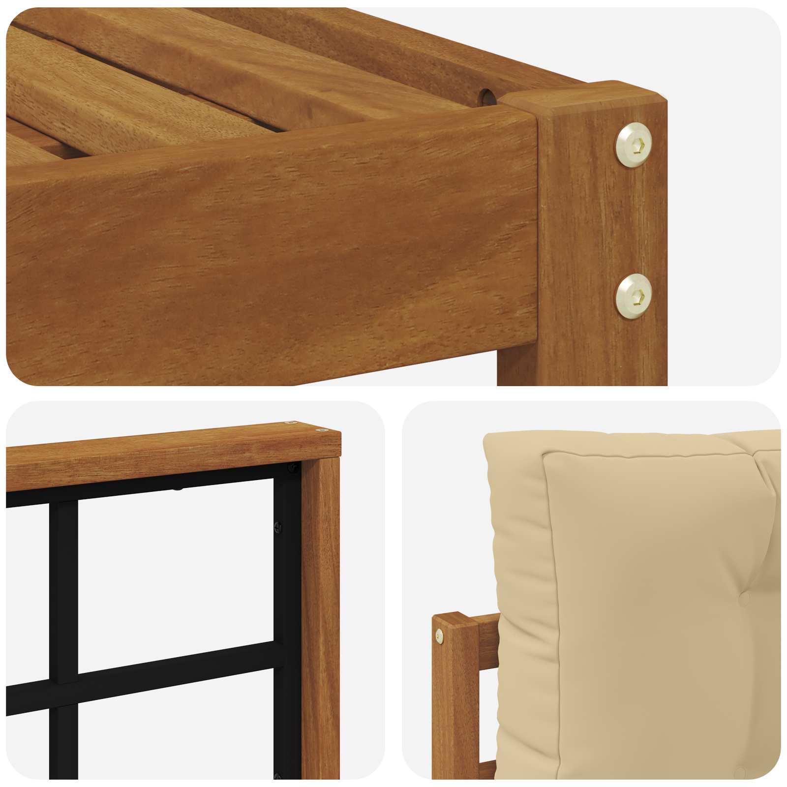 Ensemble de canapés d'extérieur 11 pcs Naturel et Beige - XIOS