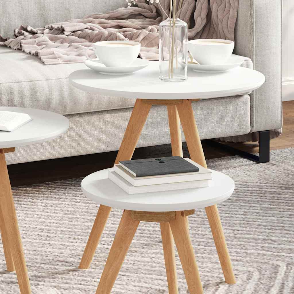 Table basse Marron 50 x 50 x 46 cm Bois massif de noyer - XIOS