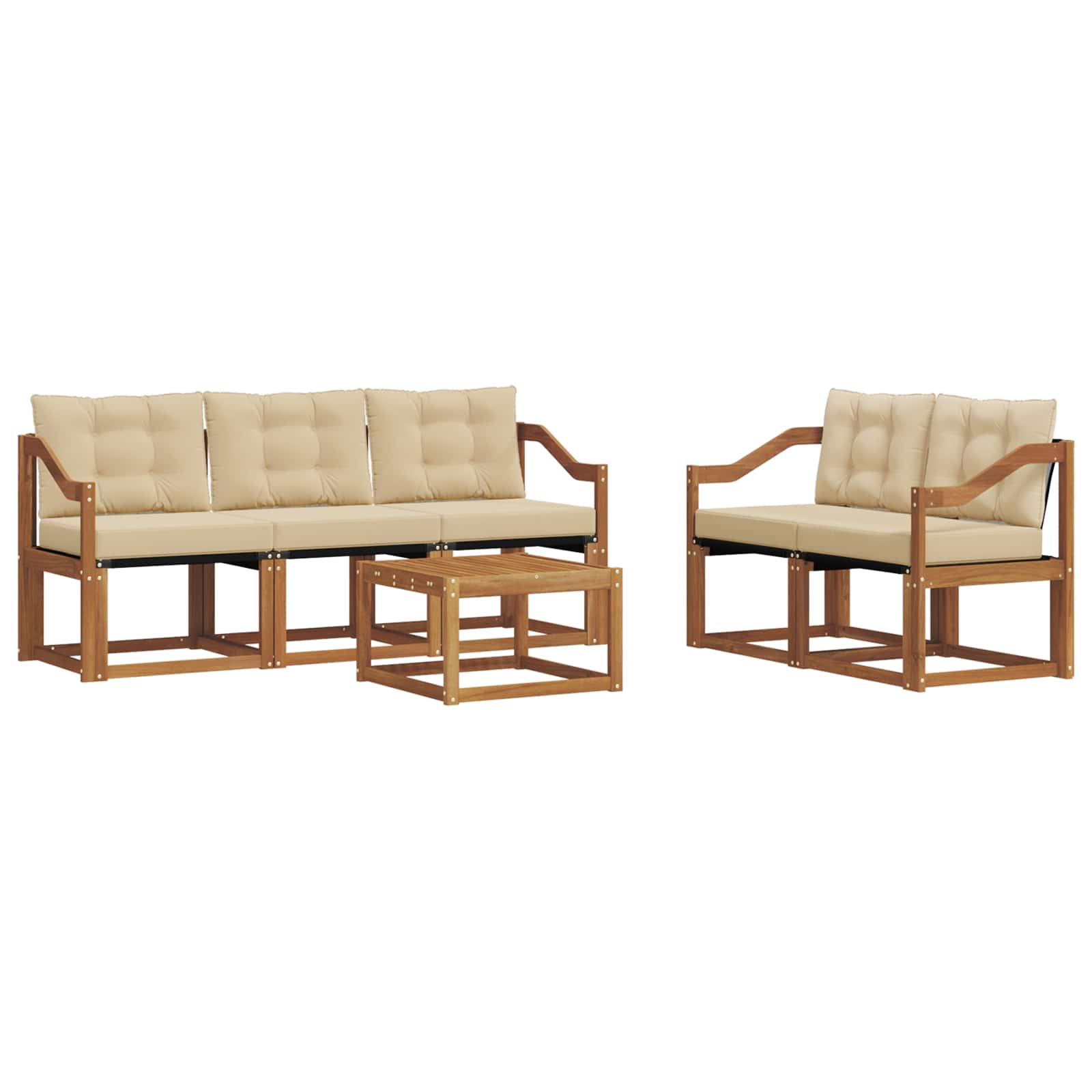 Ensemble de canapés d'extérieur 6 pc Naturel et Beige - XIOS