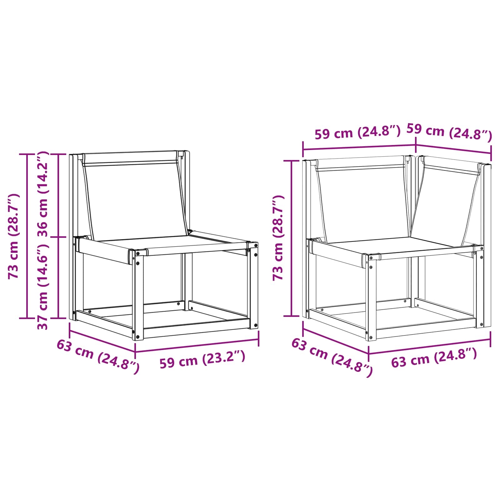 Ensemble de canapés d'extérieur 7 pcs Naturel et Beige - XIOS