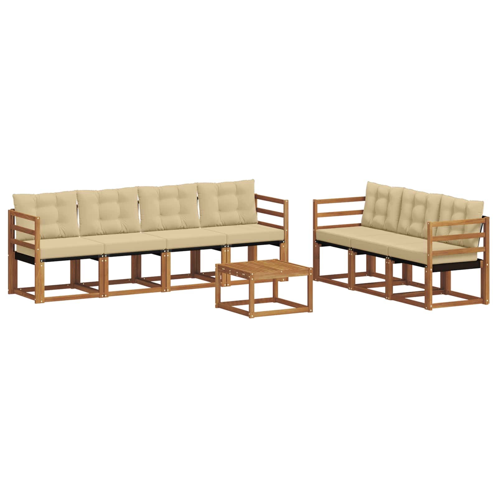 Ensemble de canapés d'extérieur 8 pcs Naturel et Beige - XIOS