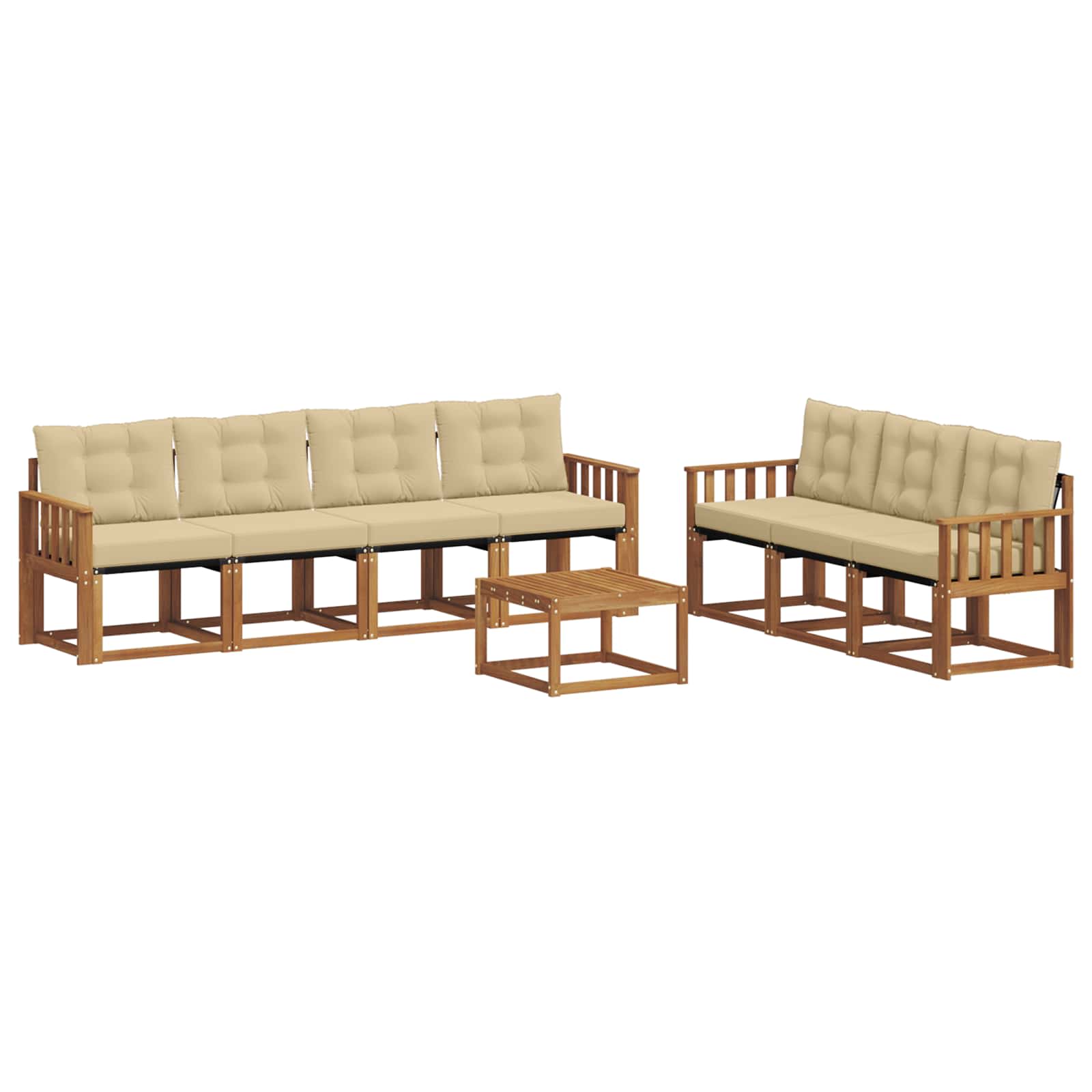 Ensemble de canapés d'extérieur 8 pcs Naturel et Beige - XIOS