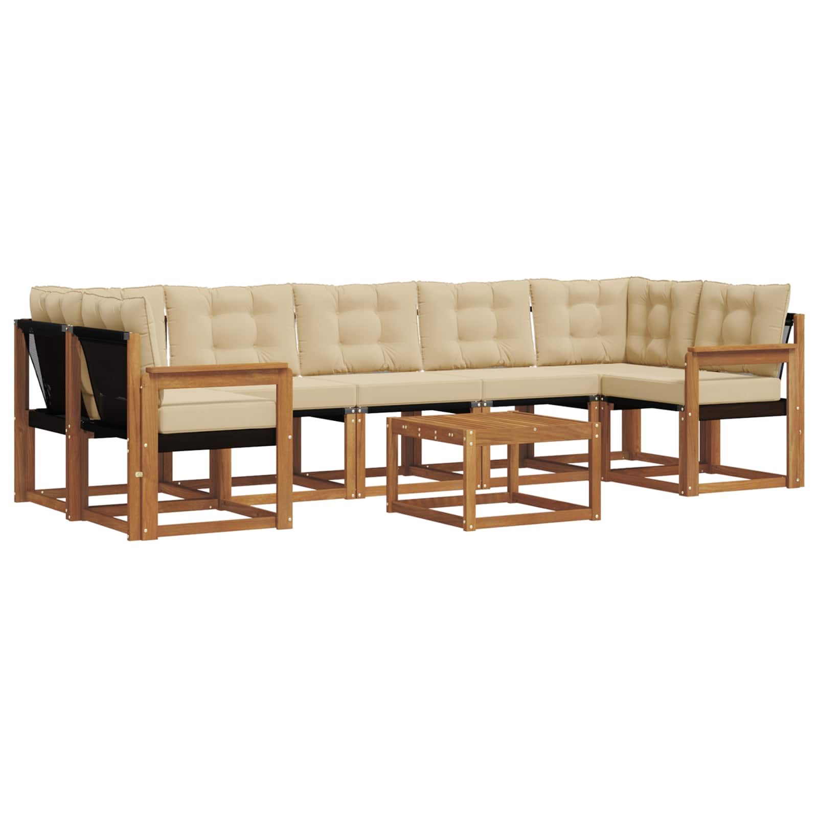Ensemble de canapés d'extérieur 8 pcs Naturel et Beige - XIOS