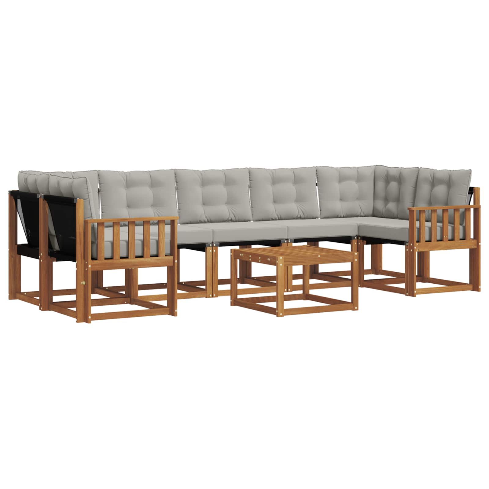 Ensemble de canapés d'extérieur 8 pcs Gris Naturel et Clair - XIOS
