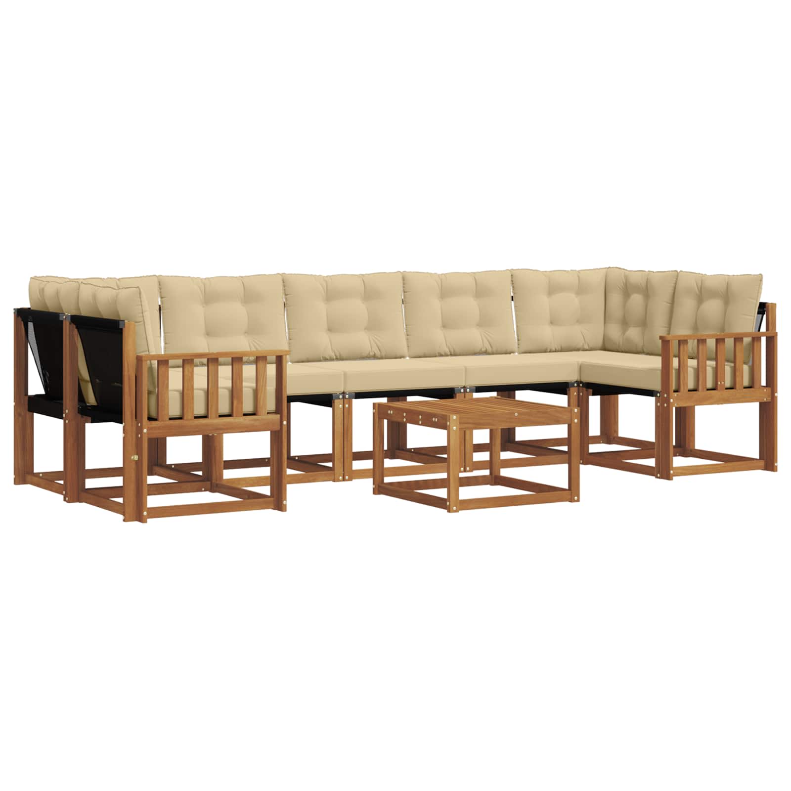 Ensemble de canapés d'extérieur 8 pcs Naturel et Beige - XIOS