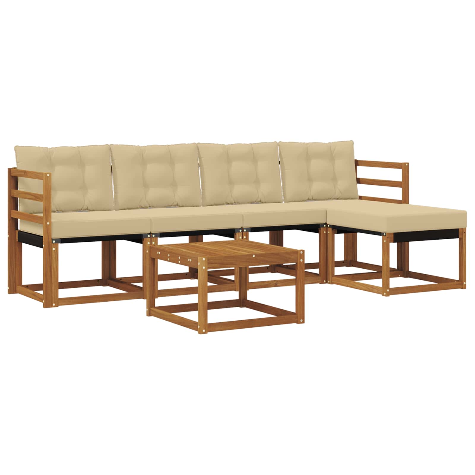 Ensemble de canapés d'extérieur 6 pc Naturel et Beige - XIOS