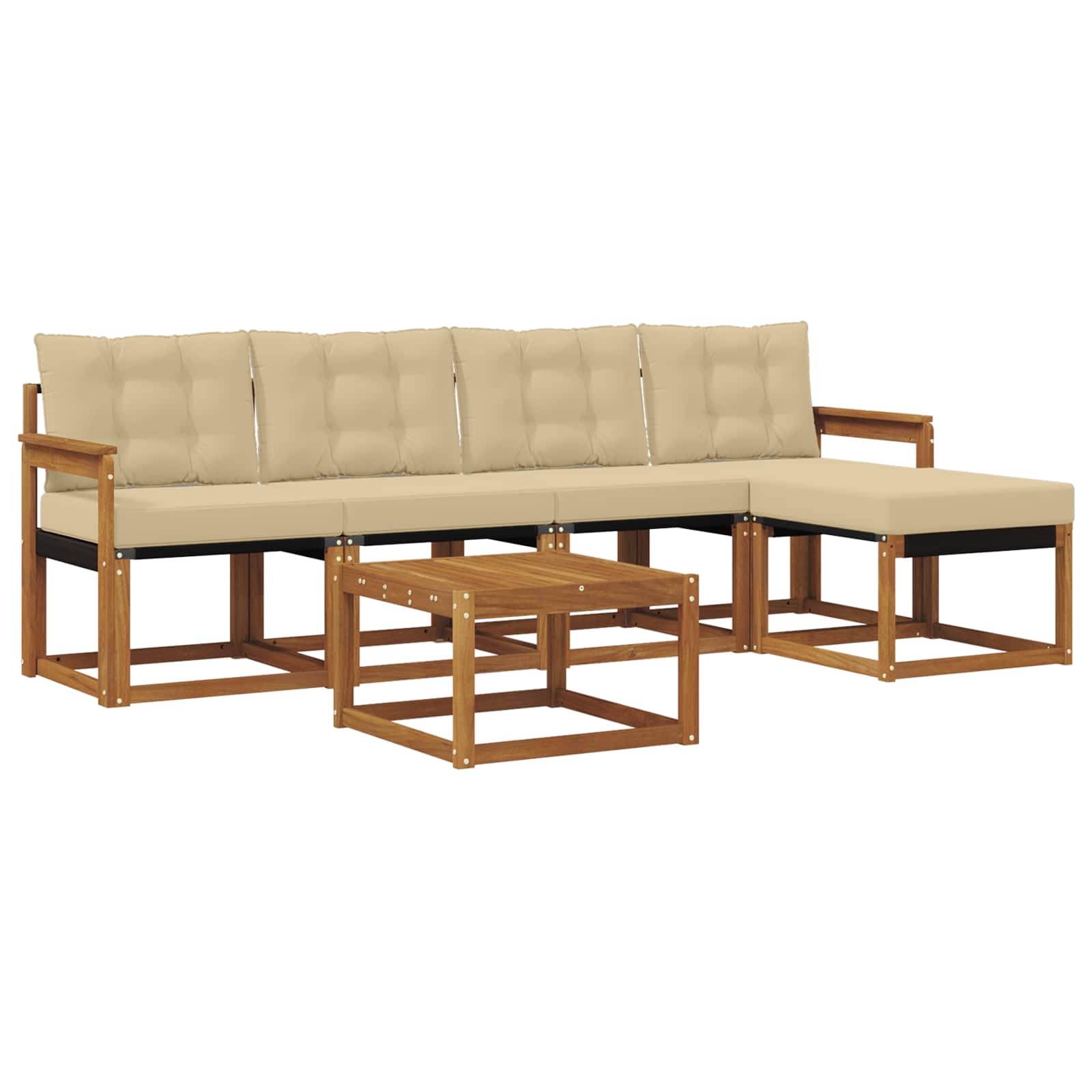 Ensemble de canapés d'extérieur 6 pcs Naturel et Beige - XIOS
