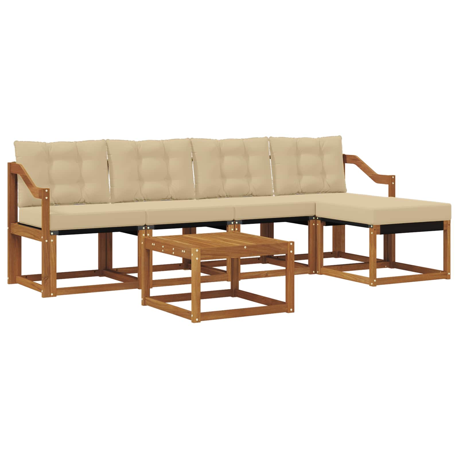 Ensemble de canapés d'extérieur 6 pcs Naturel et Beige - XIOS