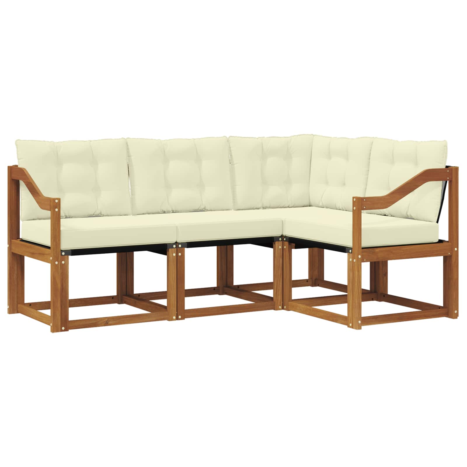 Ensemble de canapés d'extérieur 4 pcs Naturel et Crème - XIOS