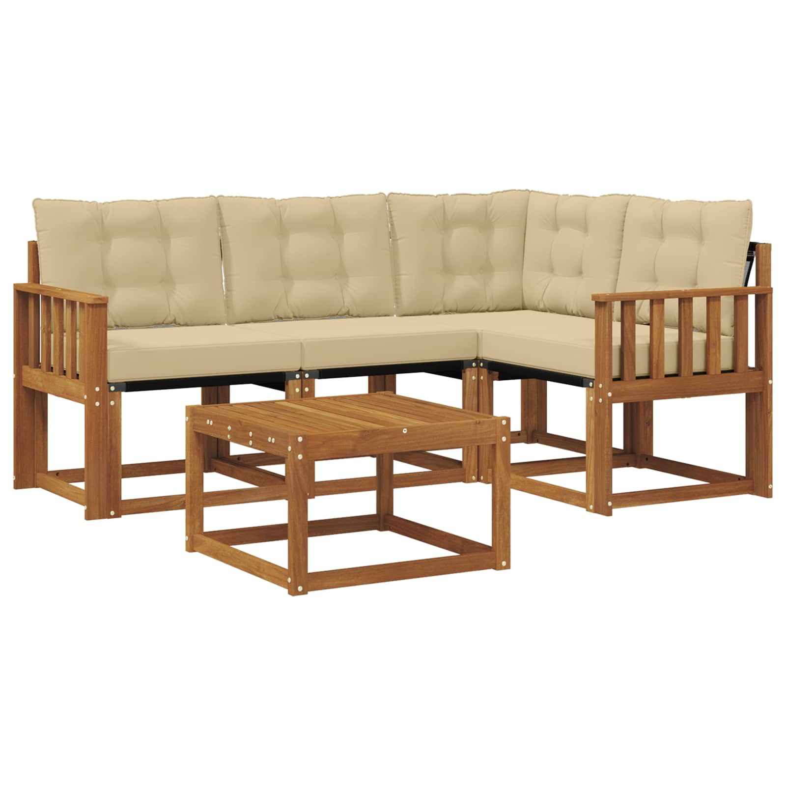 Ensemble de canapés d'extérieur 5 pcs Naturel et Beige - XIOS