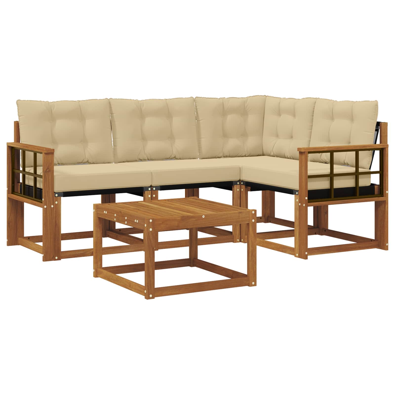 Ensemble de canapés d'extérieur 5 pcs Naturel et Beige - XIOS