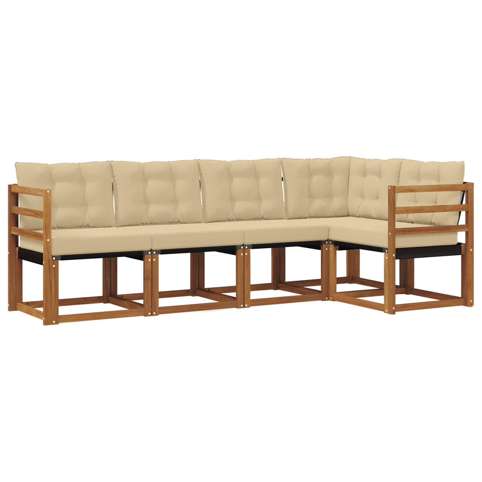 Ensemble de canapés d'extérieur 5 pcs Naturel et Beige - XIOS