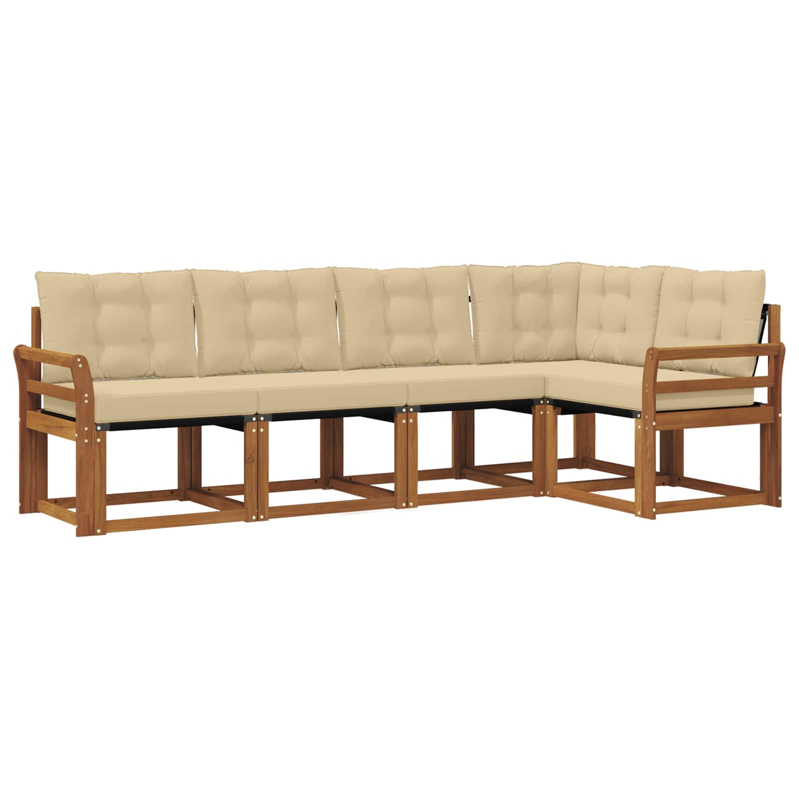 Ensemble de canapés d'extérieur 5 pcs Naturel et Beige - XIOS