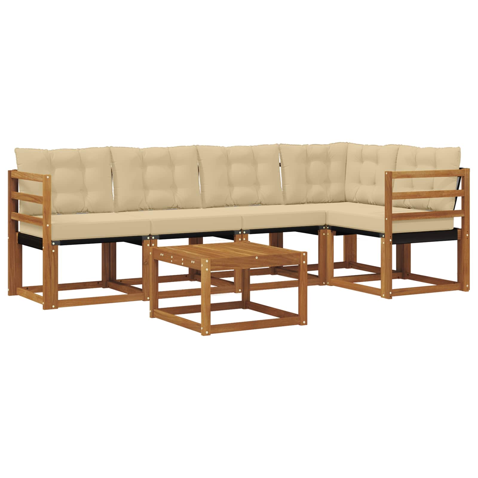 Ensemble de canapés d'extérieur 6 pcs Naturel et Beige - XIOS