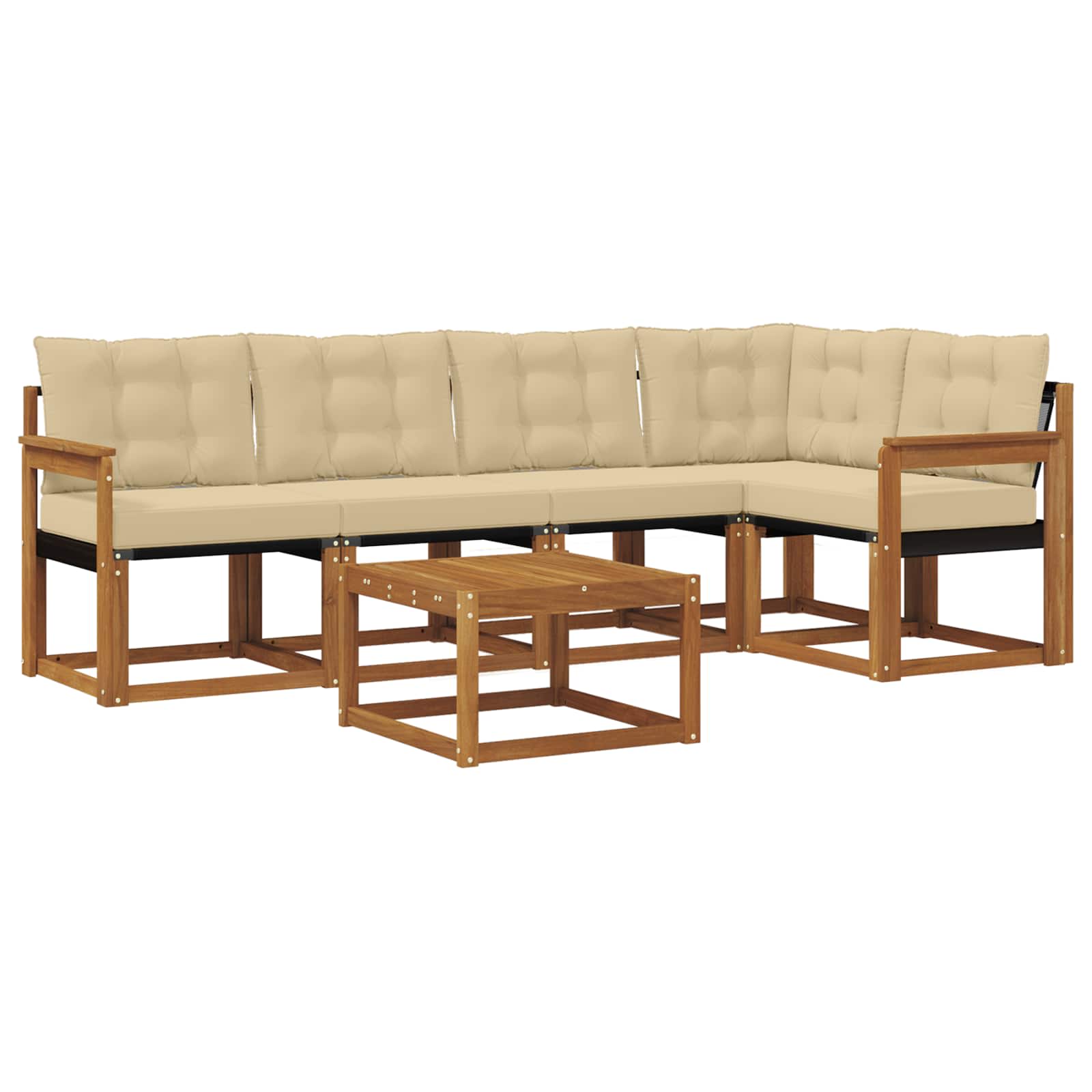 Ensemble de canapés d'extérieur 6 pcs Naturel et Beige - XIOS