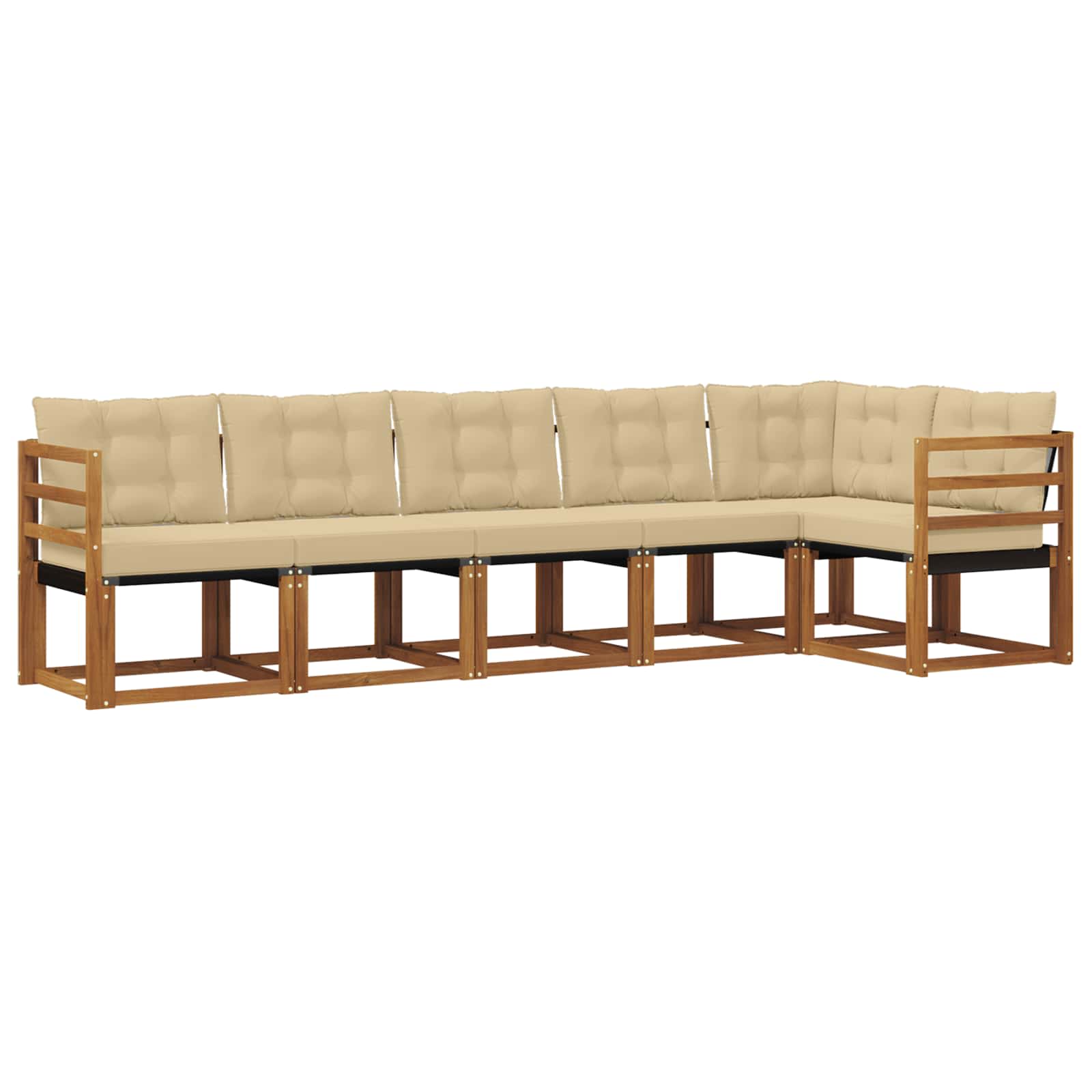 Ensemble de canapés d'extérieur 6 pcs Naturel et Beige - XIOS