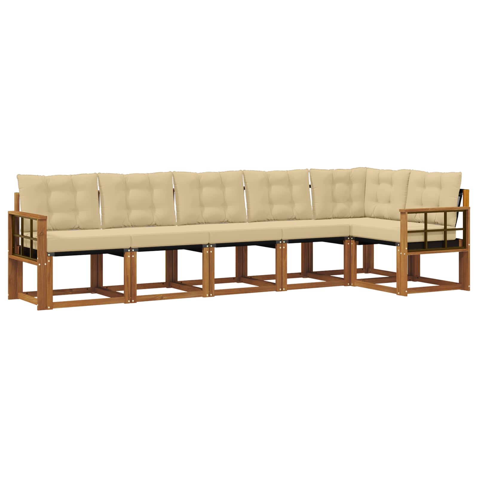 Ensemble de canapés d'extérieur 6 pcs Naturel et Beige - XIOS