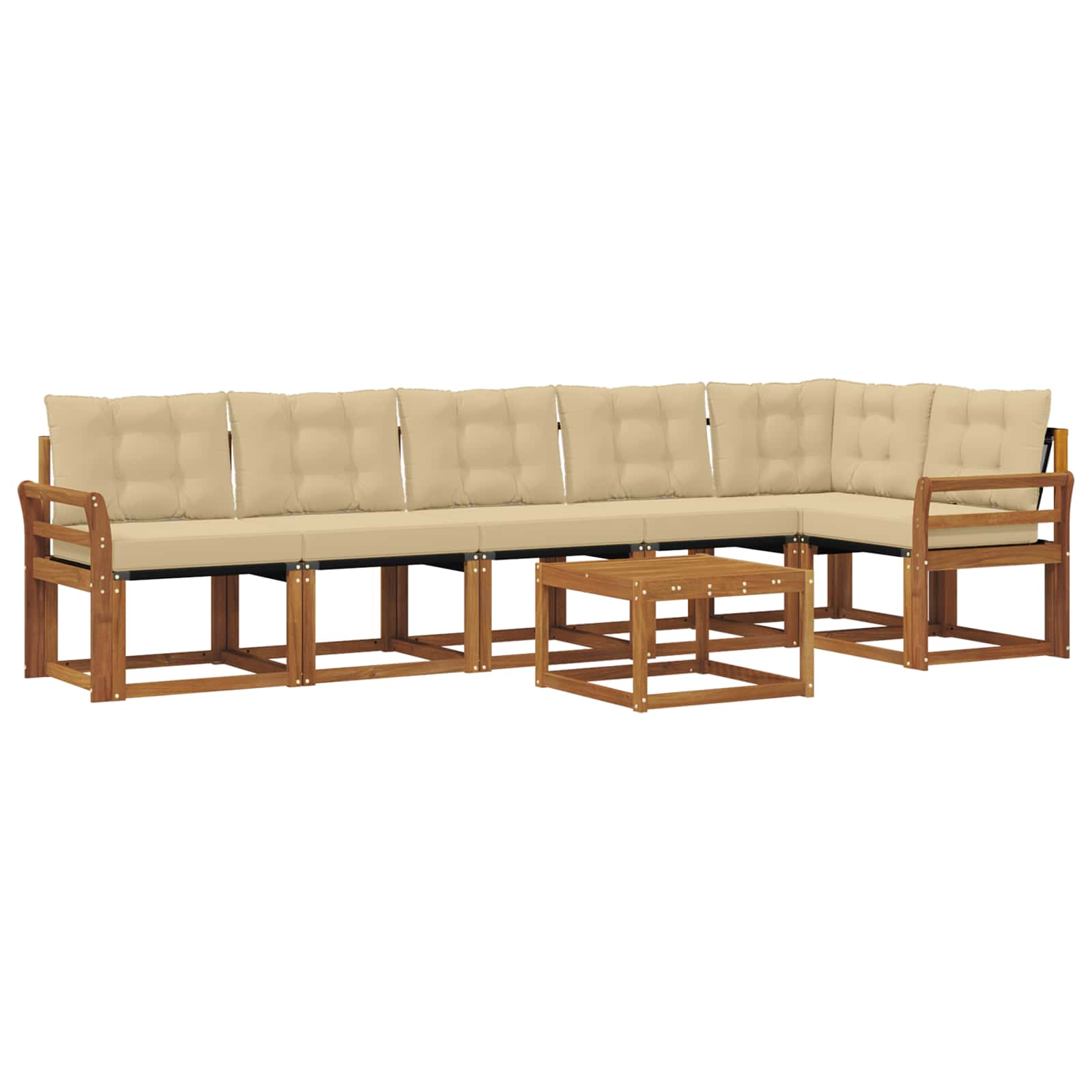 Ensemble de canapés d'extérieur 7 pcs Naturel et Beige - XIOS