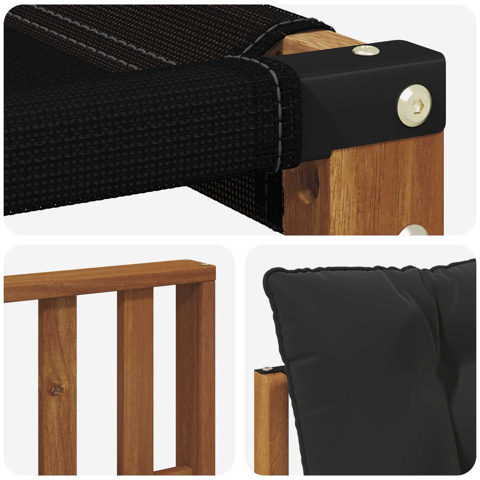 Ensemble de canapés d'extérieur 7 pcs Naturel et Noir - XIOS