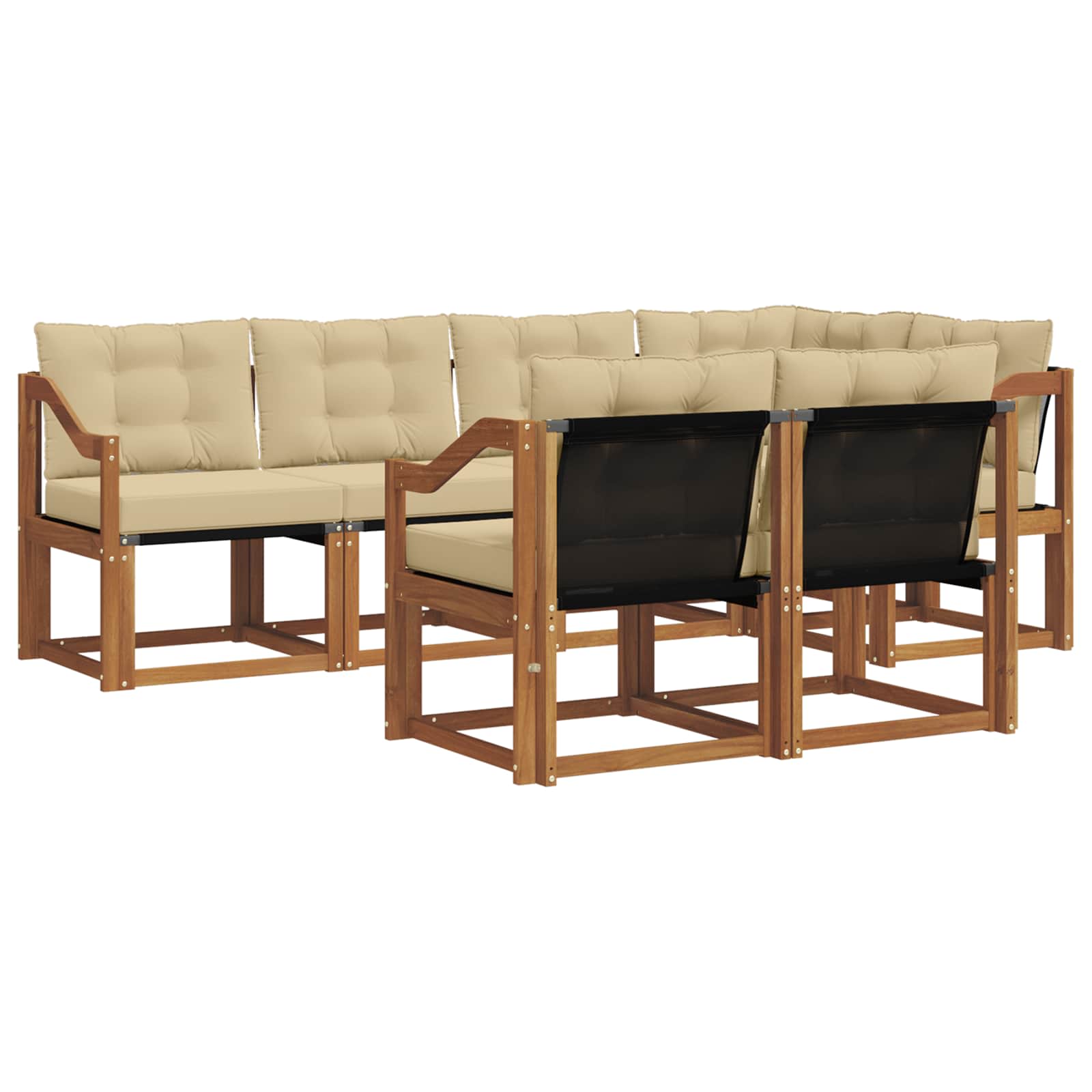 Ensemble de canapés d'extérieur 7 pcs Naturel et Beige - XIOS