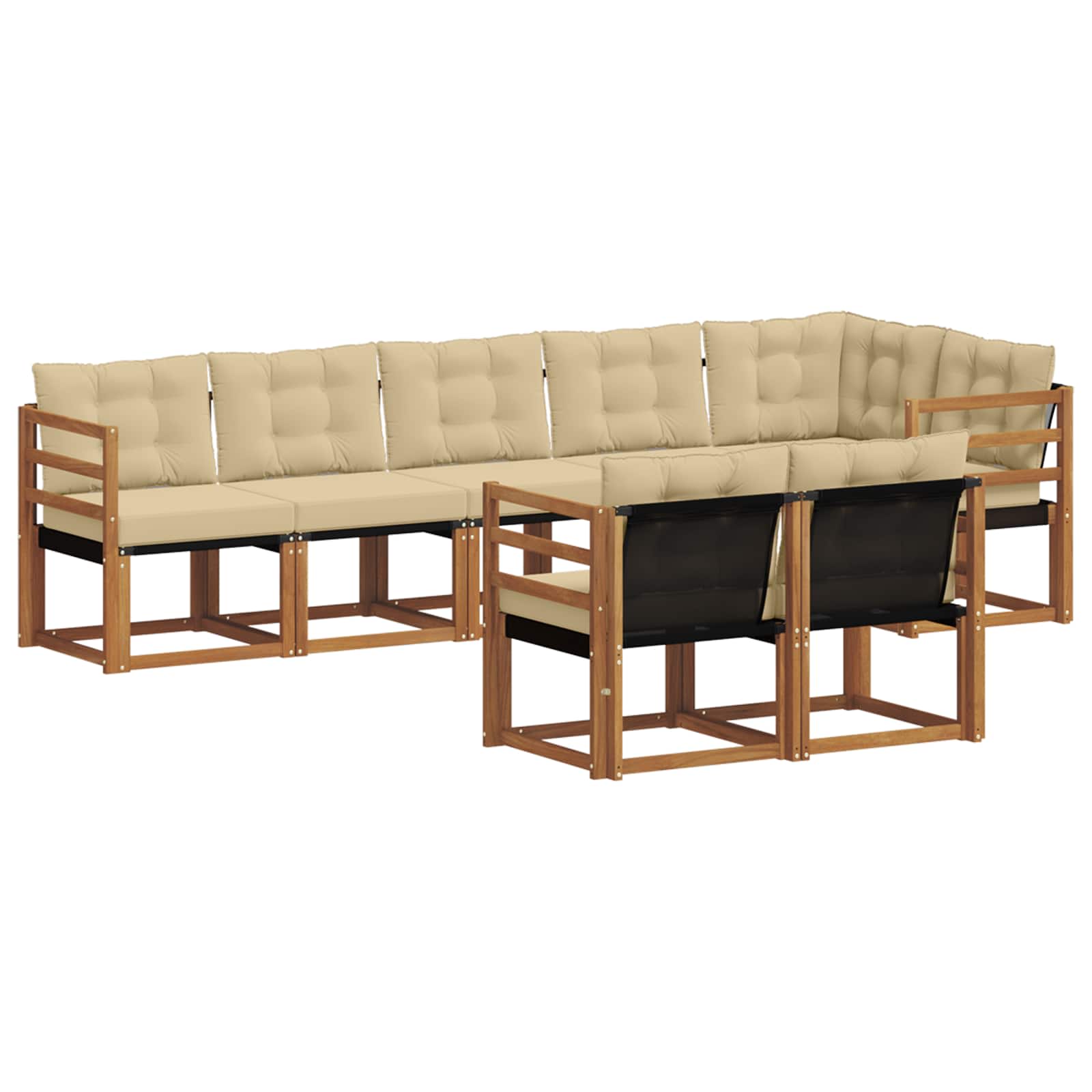 Ensemble de canapés d'extérieur 8 pcs Naturel et Beige - XIOS