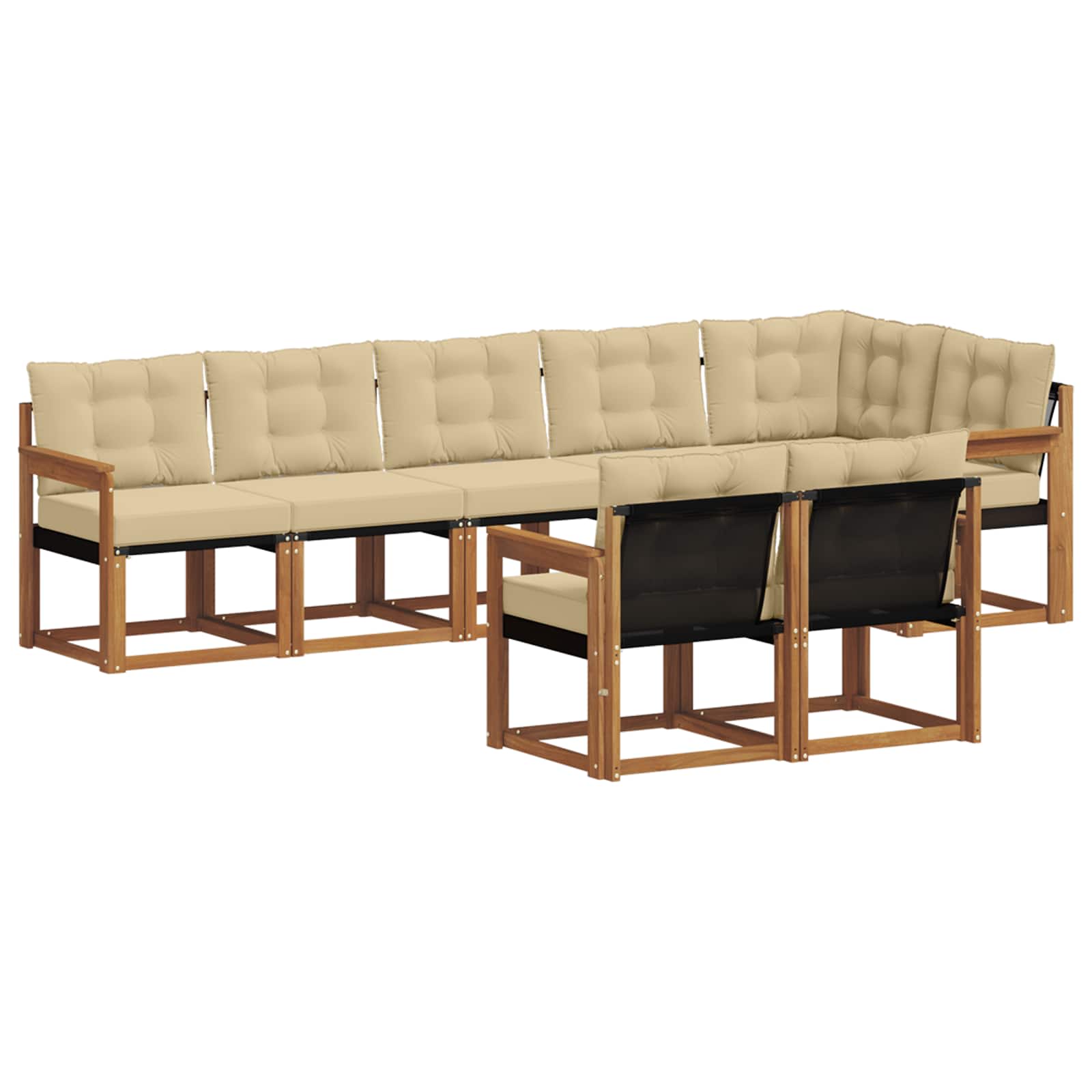 Ensemble de canapés d'extérieur 8 pcs Naturel et Beige - XIOS