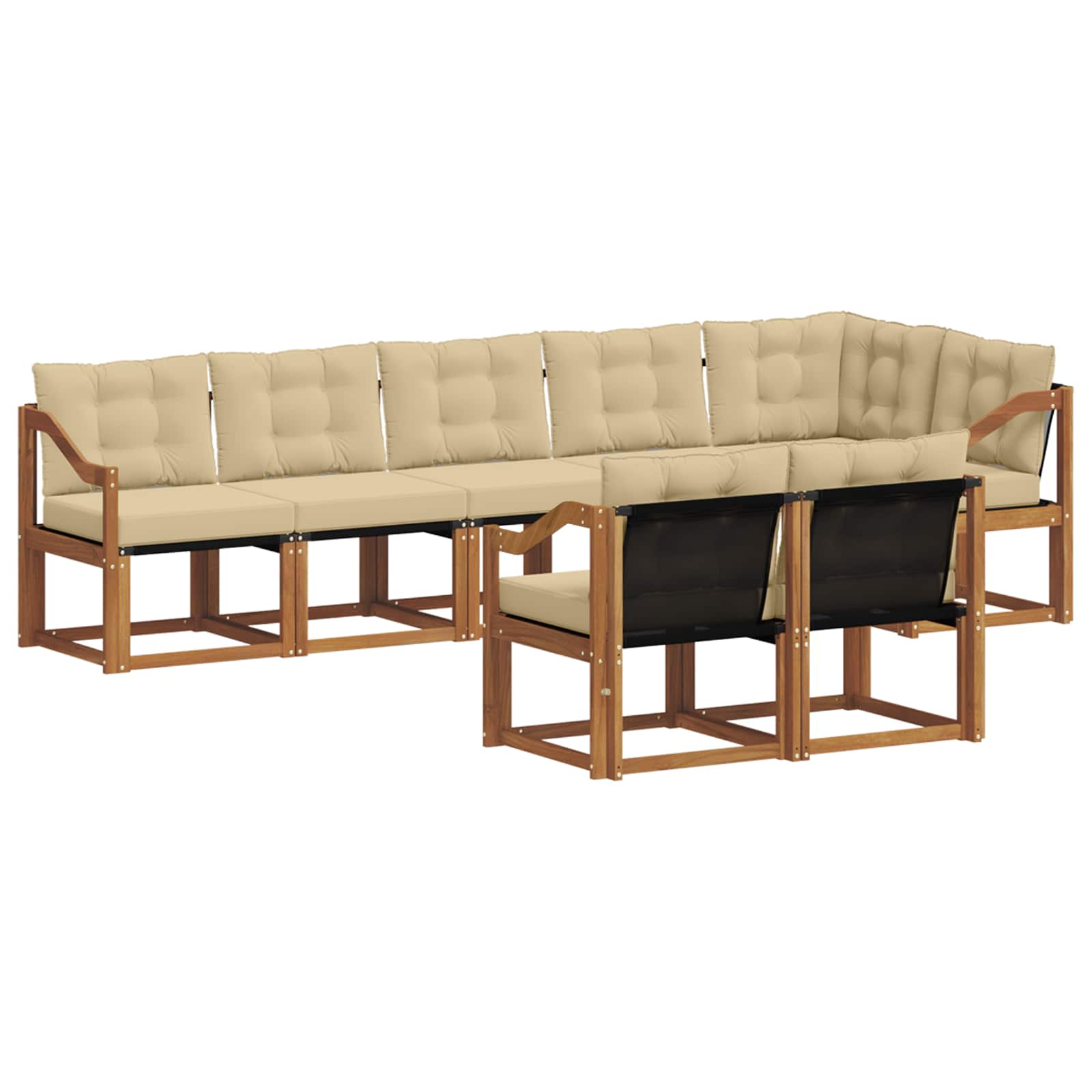Ensemble de canapés d'extérieur 8 pcs Naturel et Beige - XIOS
