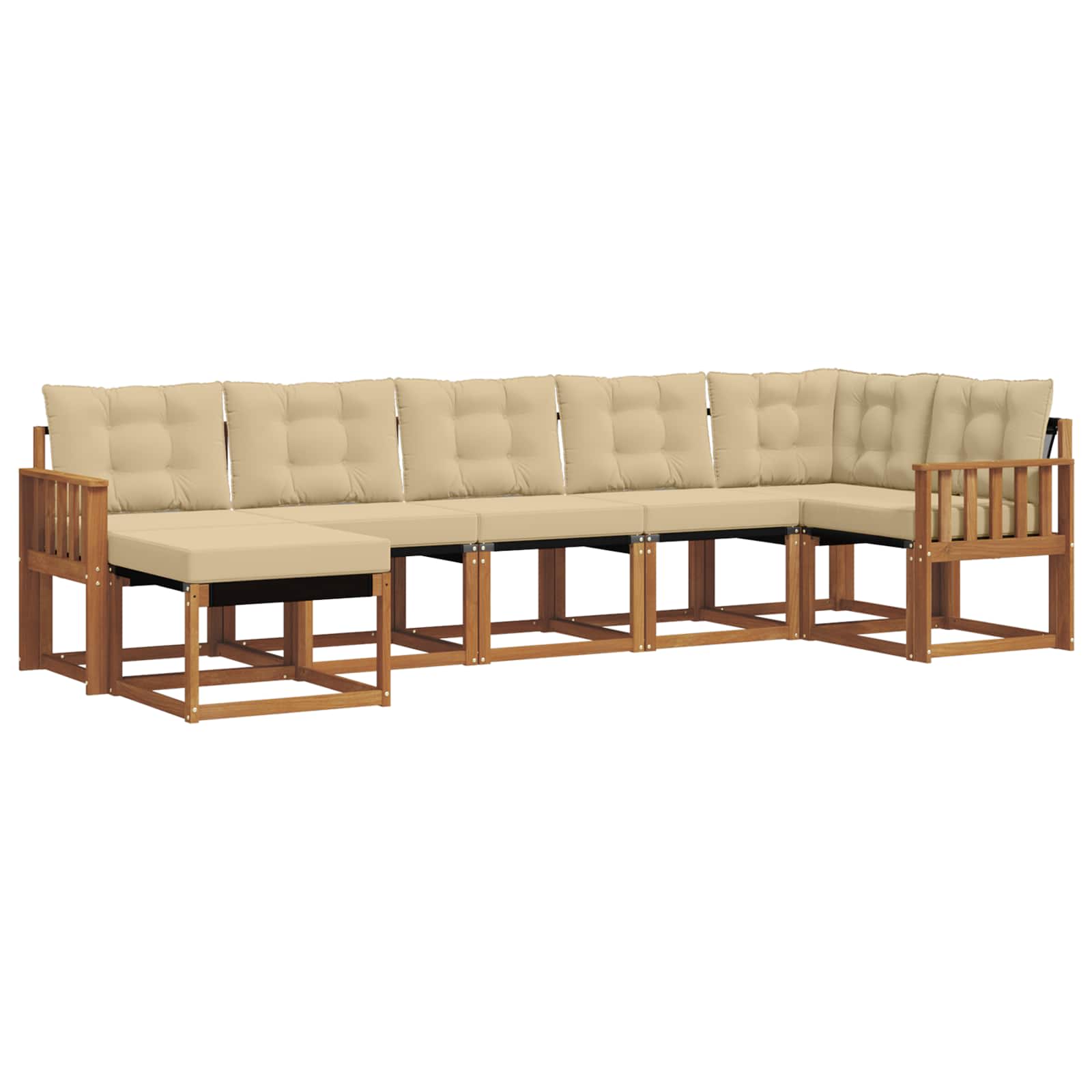 Ensemble de canapés d'extérieur 7 pcs Naturel et Beige - XIOS