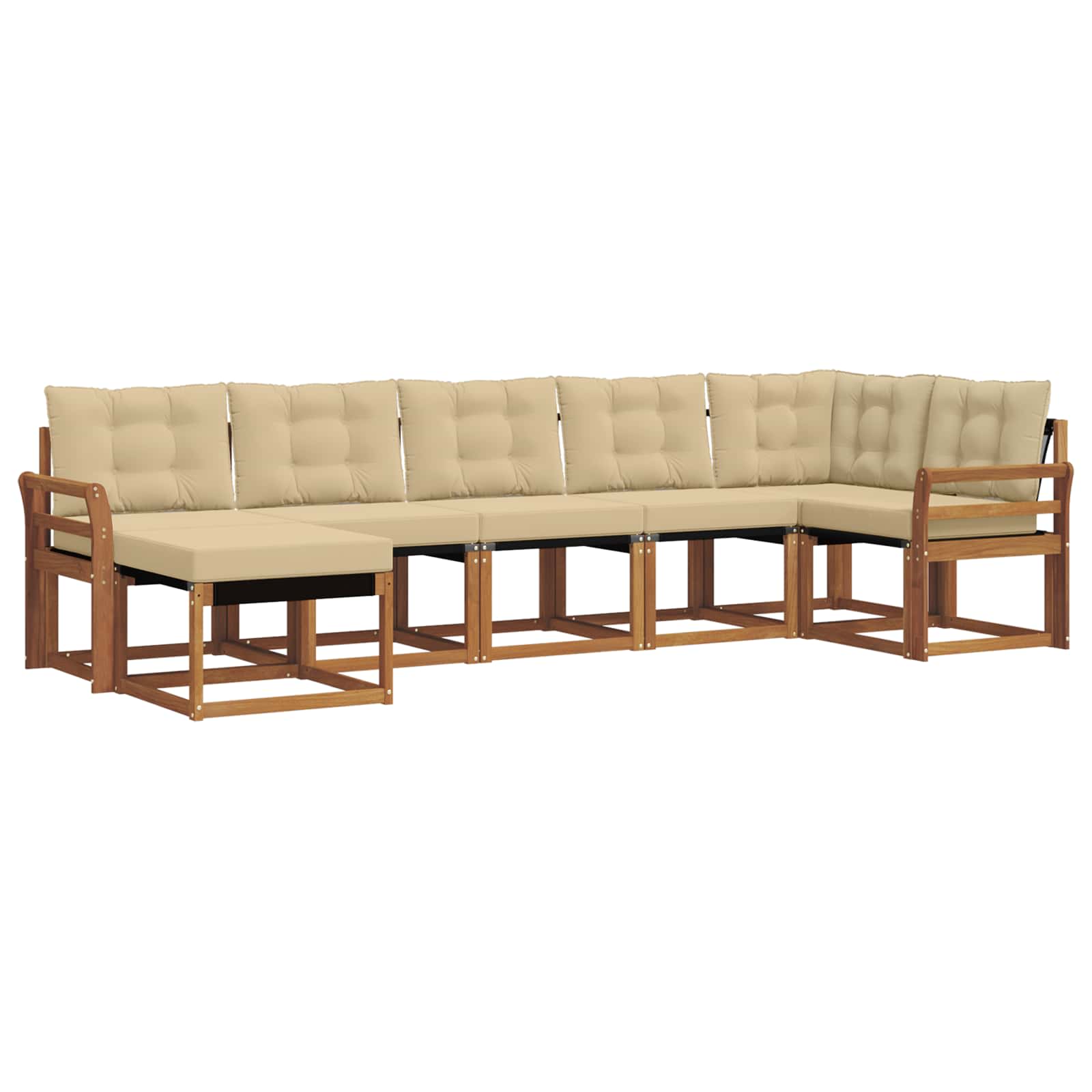 Ensemble de canapés d'extérieur 7 pcs Naturel et Beige - XIOS