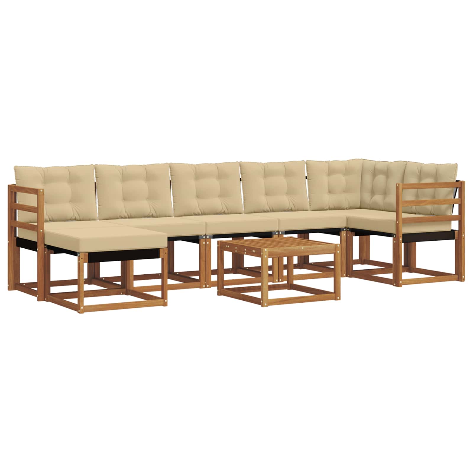 Ensemble de canapés d'extérieur 8 pcs Naturel et Beige - XIOS