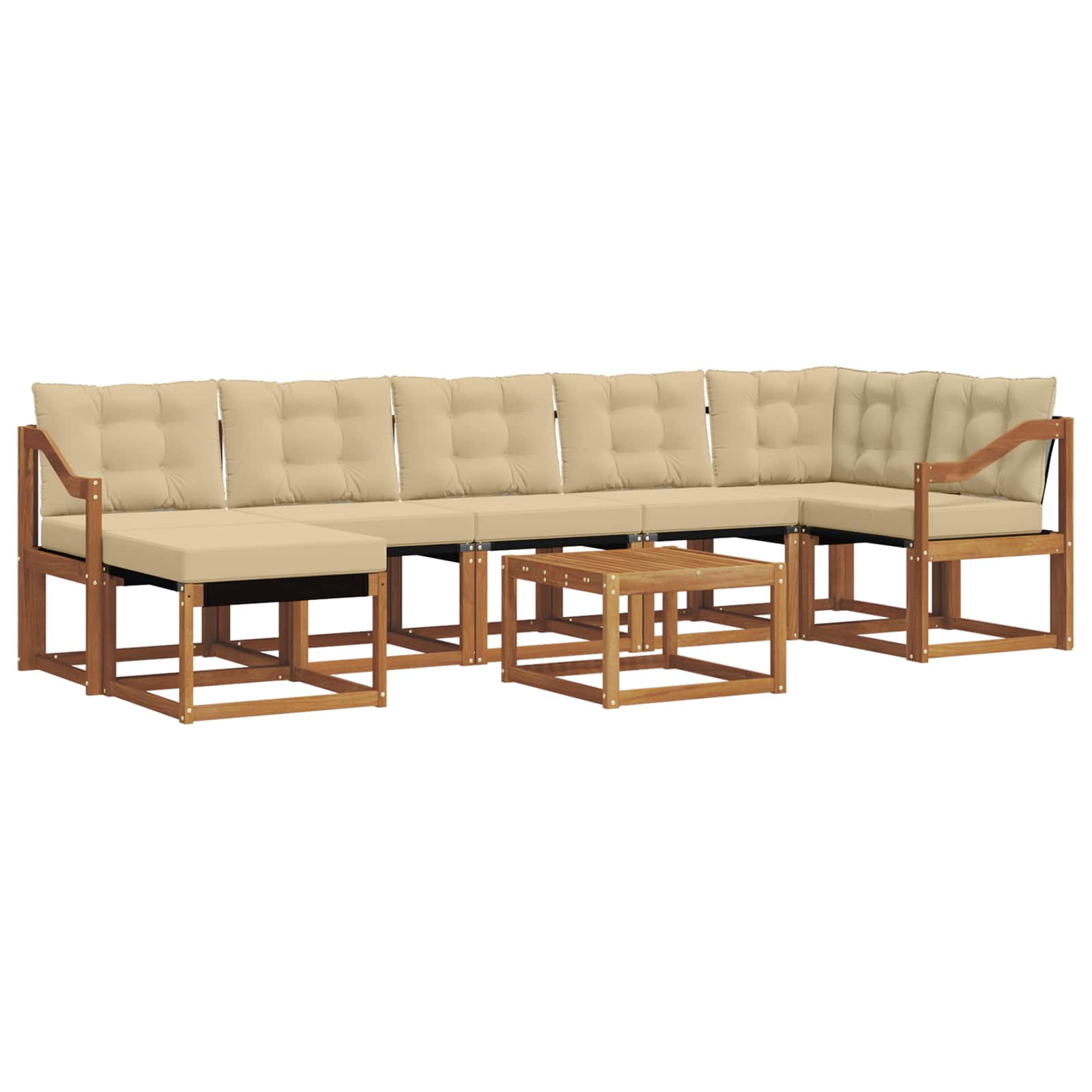 Ensemble de canapés d'extérieur 8 pcs Naturel et Beige - XIOS