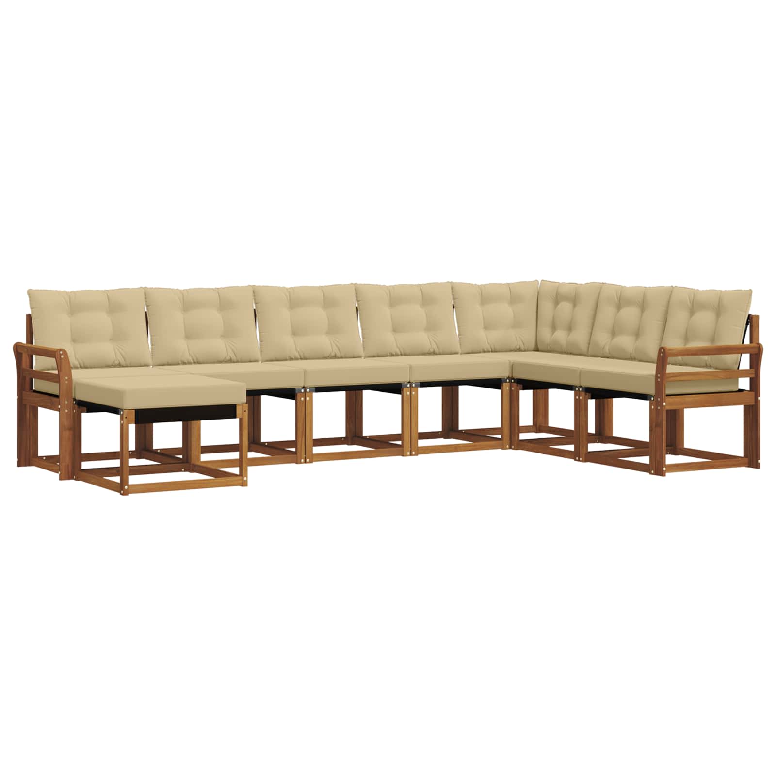 Ensemble de canapés d'extérieur 8 pcs Naturel et Beige - XIOS