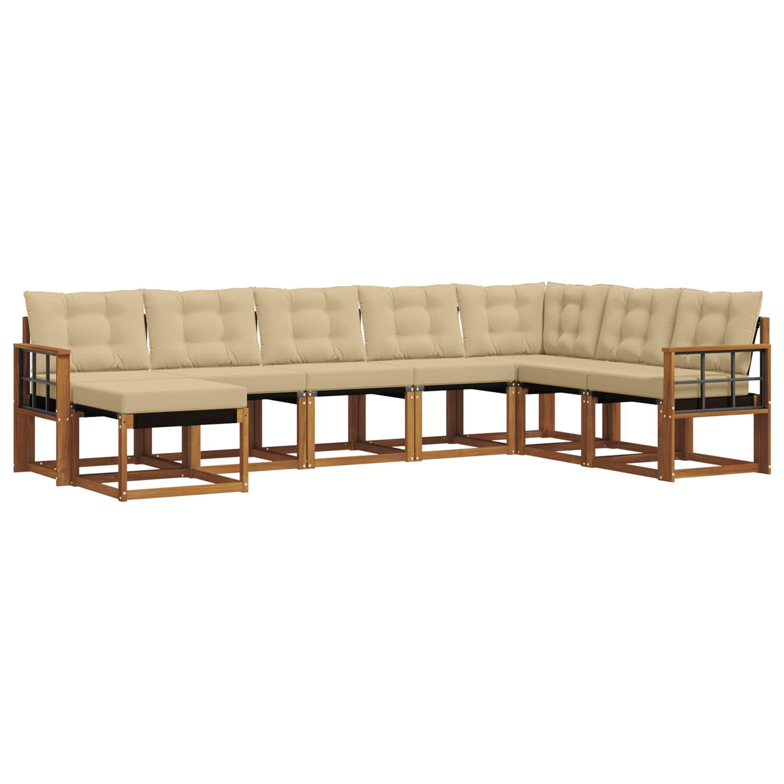Ensemble de canapés d'extérieur 8 pcs Naturel et Beige - XIOS