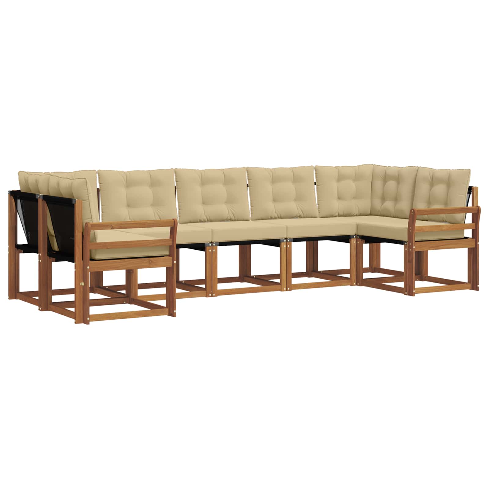 Ensemble de canapés d'extérieur 7 pcs Naturel et Beige - XIOS