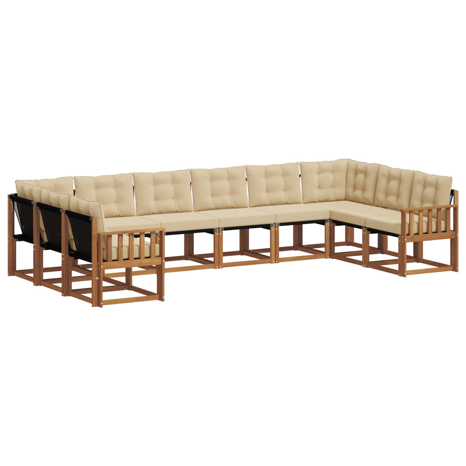 Ensemble de canapés d'extérieur 10 pcs Naturel et Beige - XIOS