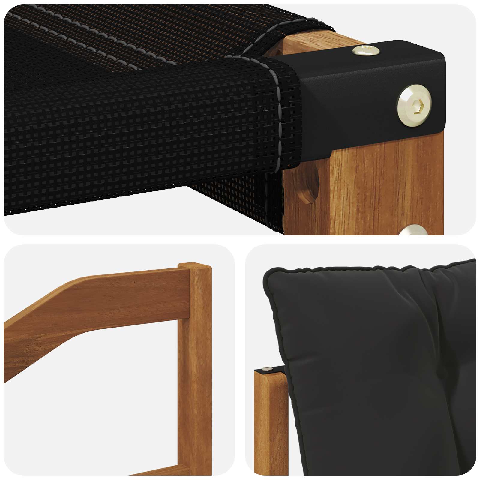 Ensemble de canapés d'extérieur 10 pcs Naturel et Noir - XIOS