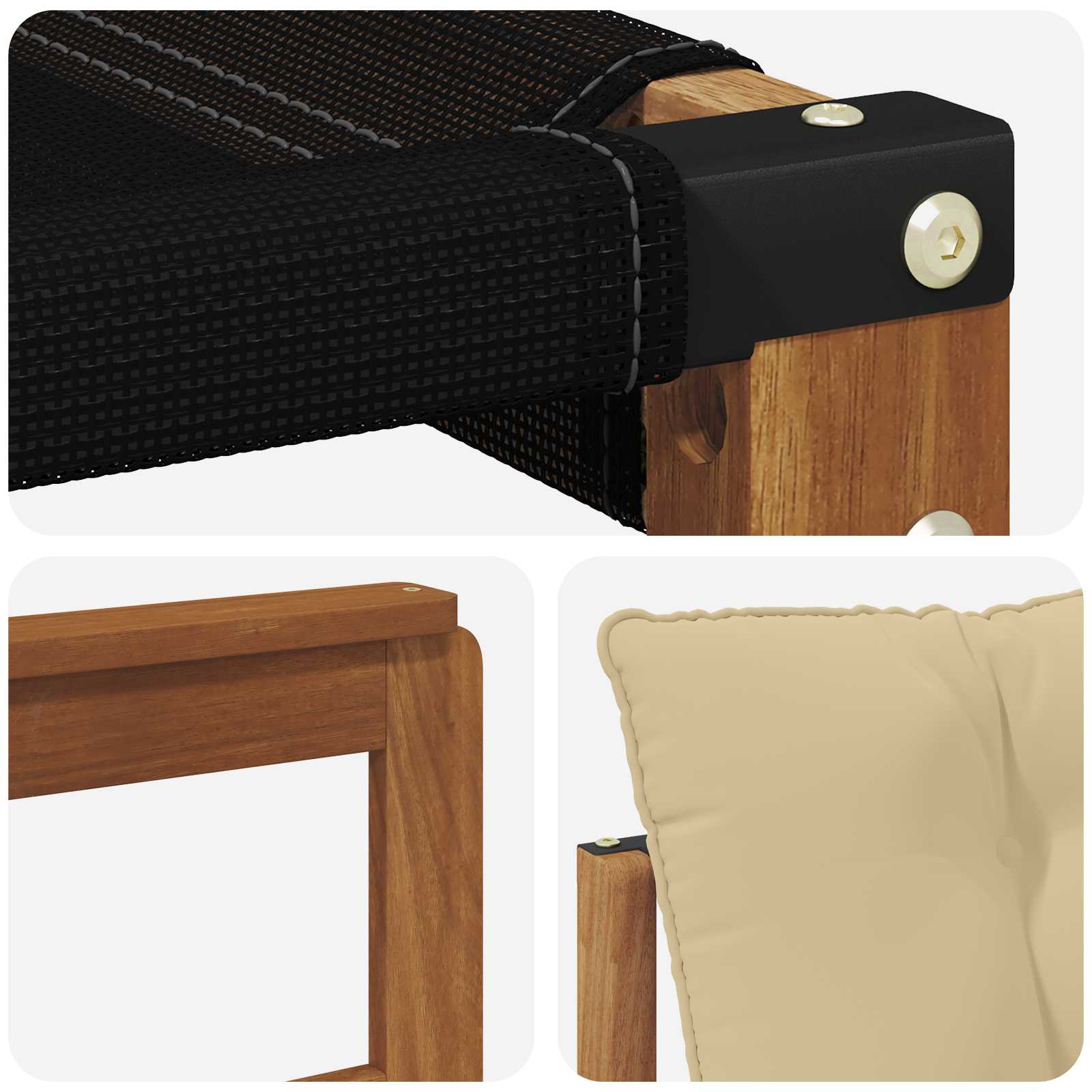 Ensemble de canapés d'extérieur 3 pcs Naturel et Beige - XIOS