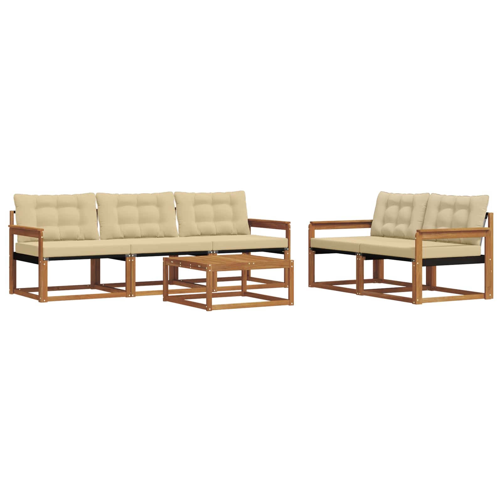 Ensemble de canapés d'extérieur 6 pcs Naturel et Beige - XIOS