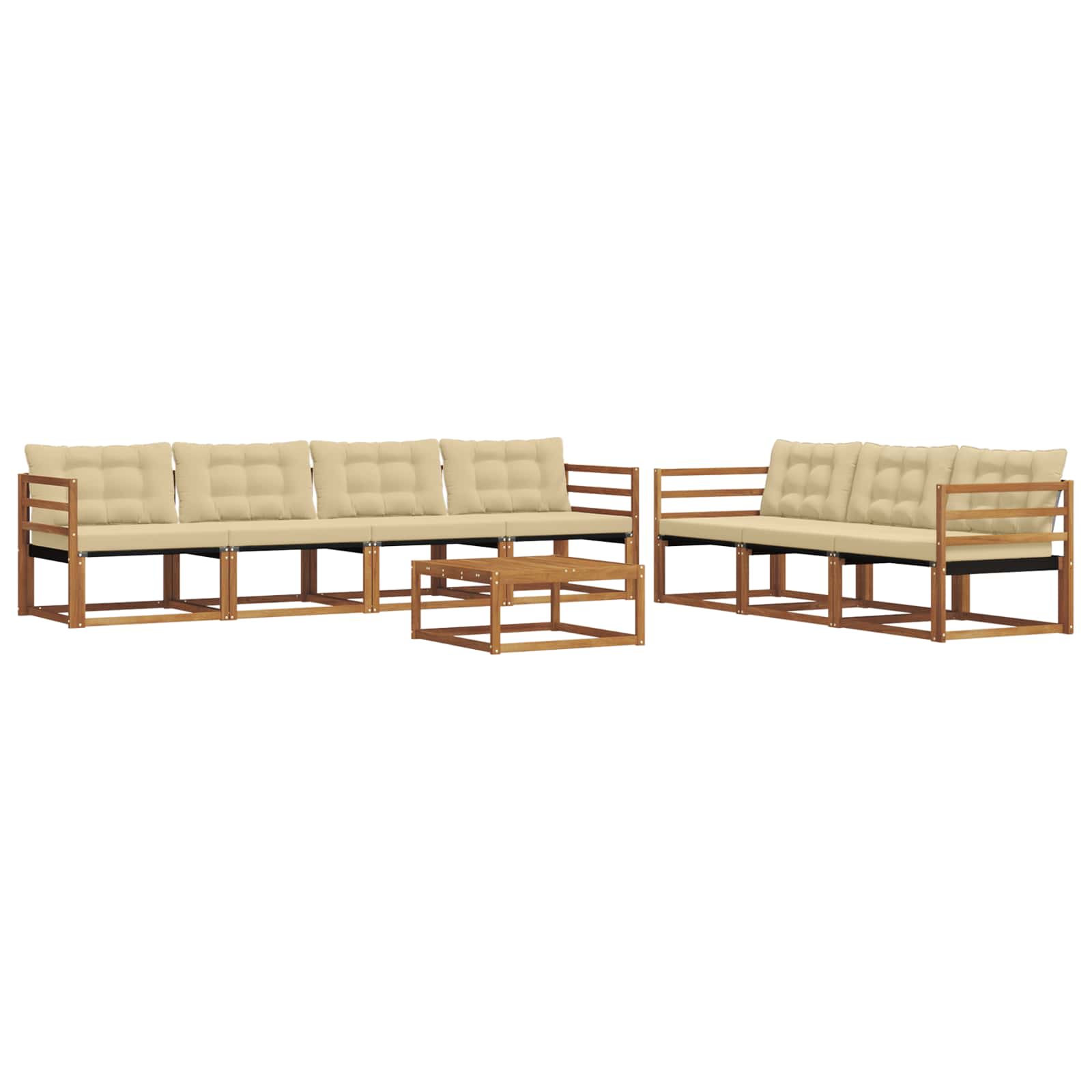 Ensemble de canapés d'extérieur 8 pcs Naturel et Beige - XIOS