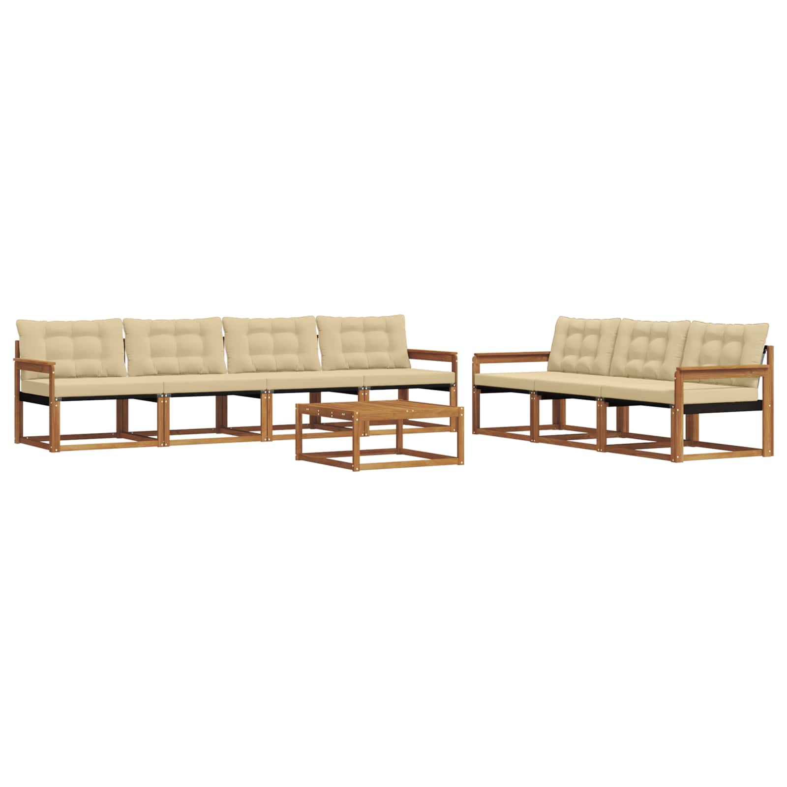 Ensemble de canapés d'extérieur 8 pcs Naturel et Beige - XIOS