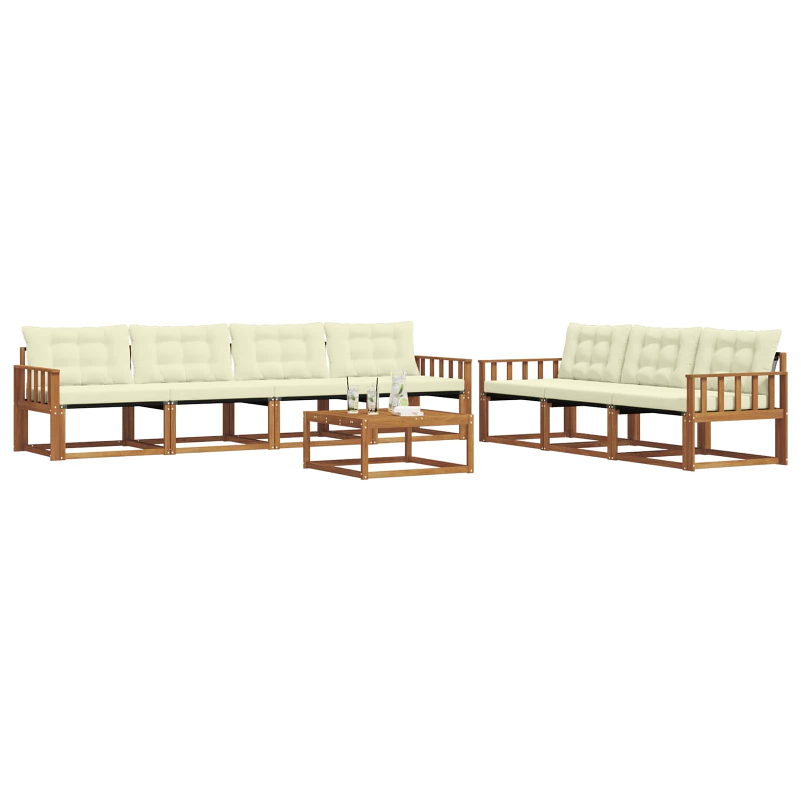 Ensemble de canapés d'extérieur 8 pcs Naturel et Crème - XIOS