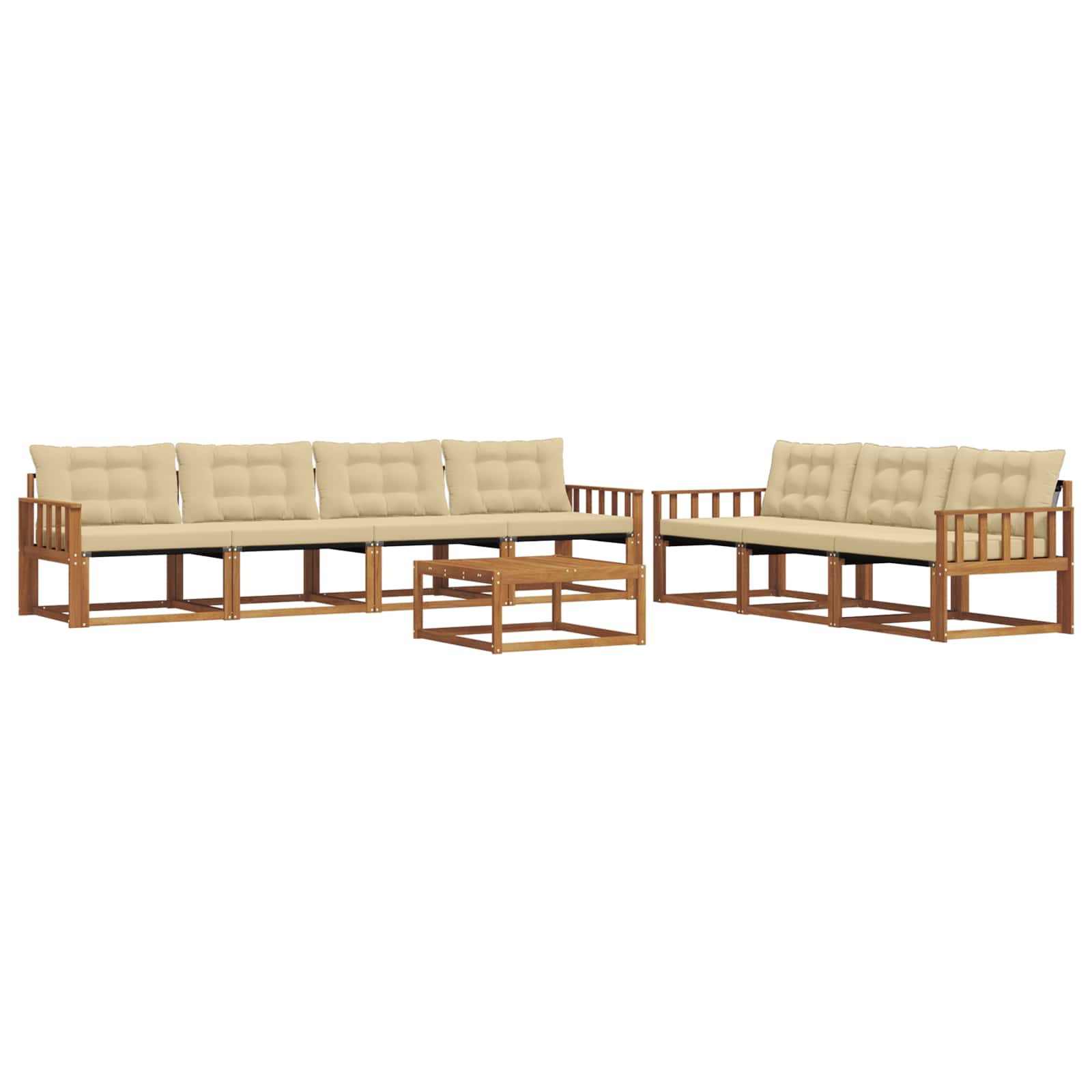 Ensemble de canapés d'extérieur 8 pcs Naturel et Beige - XIOS
