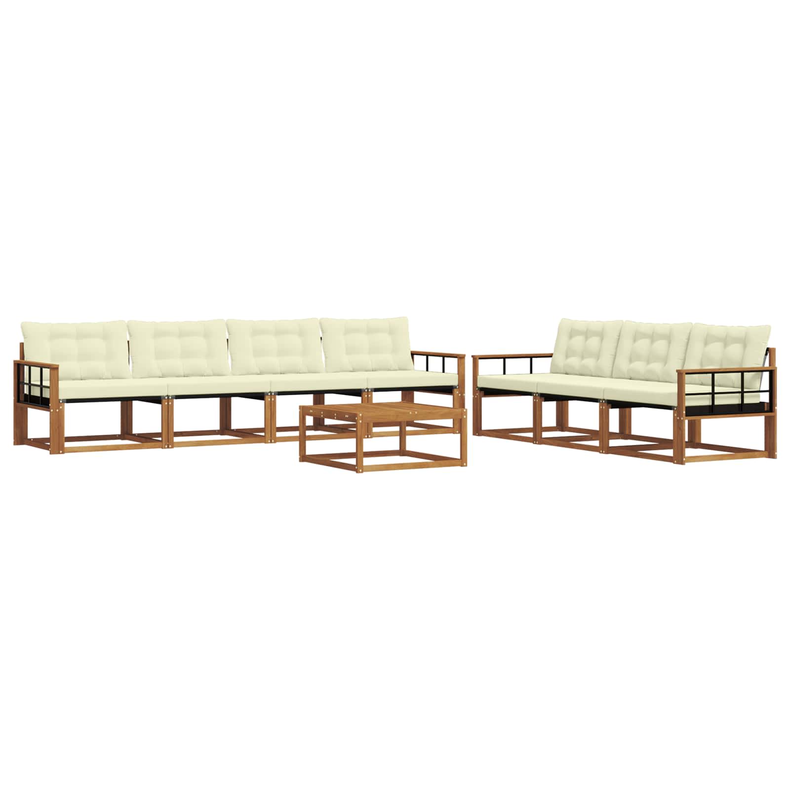 Ensemble de canapés d'extérieur 8 pcs Naturel et Crème - XIOS