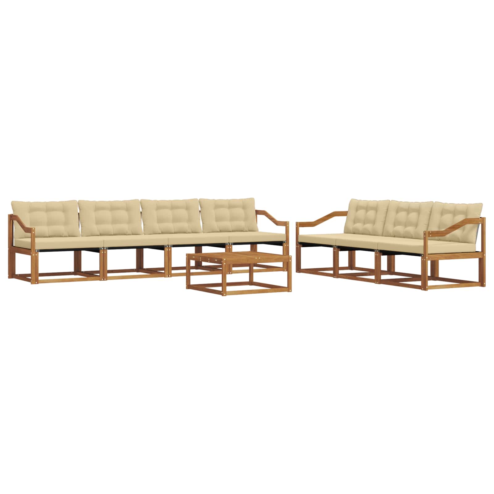 Ensemble de canapés d'extérieur 8 pcs Naturel et Beige - XIOS