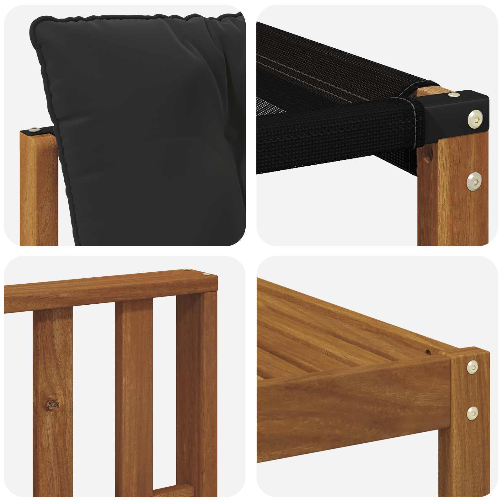 Ensemble de canapés d'extérieur 8 pcs Naturel et Noir - XIOS